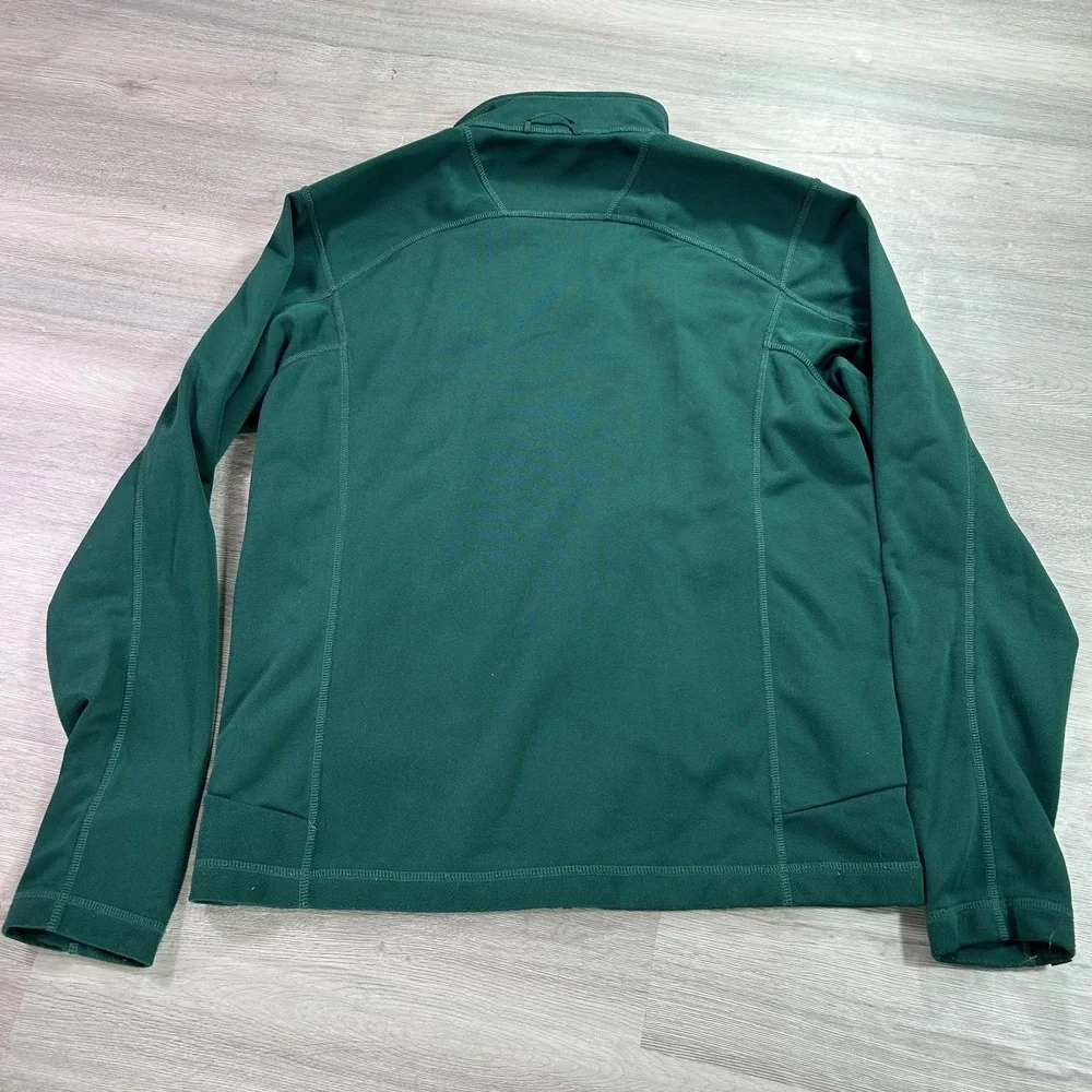 The North Face Jacket Mens Medium Green‎ Softshell Full Zip Hiking Outdoor Lined